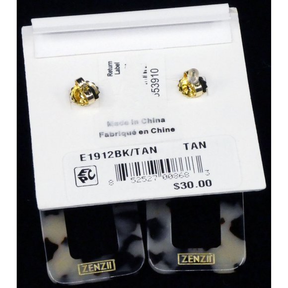 Zenzii Gold-Tone Acetate Cutout Drop Earrings – Save 62.5% - Picture 3 of 3